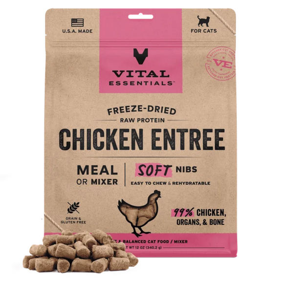Vital Cat Chicken Soft Nibs Freeze-Dried Grain-Free Cat Food