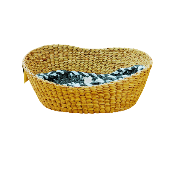 Hyacinth Basket and Mat Cat Bed