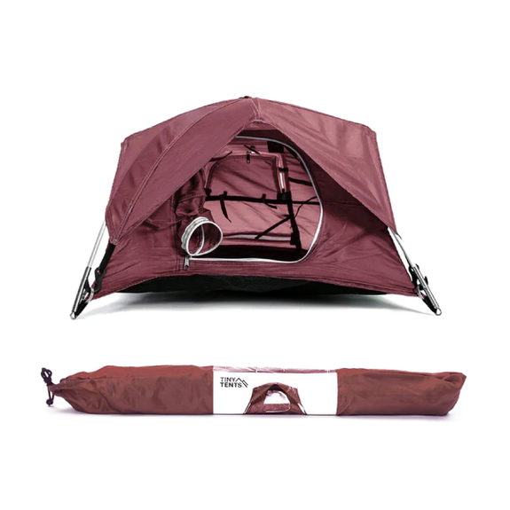 Tiny Tent Packable Miniature Travel & Play Tent for Pets Berry Red