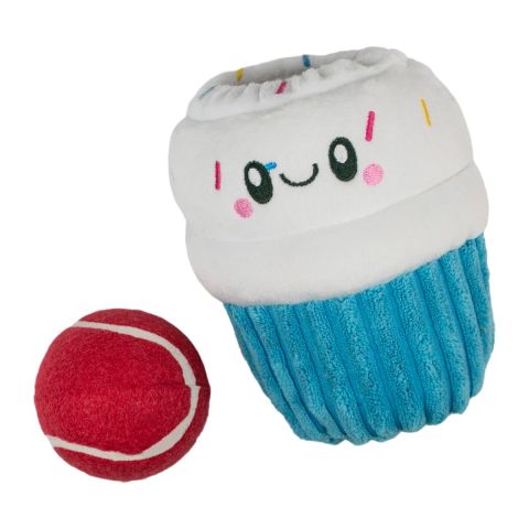 Cupcake Plush 2-In-1 Dog Toy