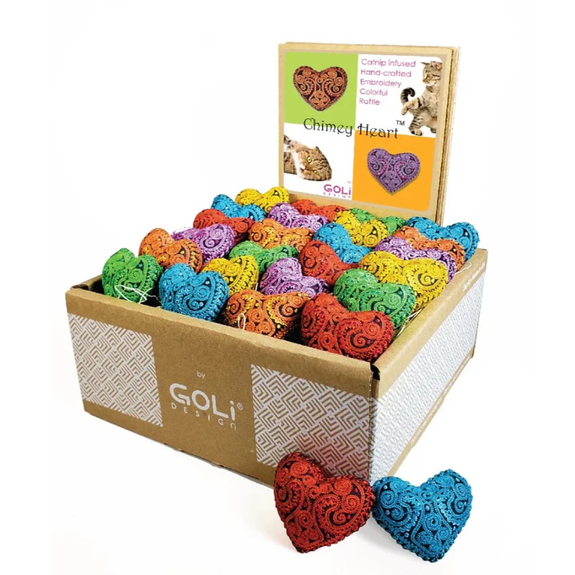 Chimey Heart Catnip Infused Cat Toy
