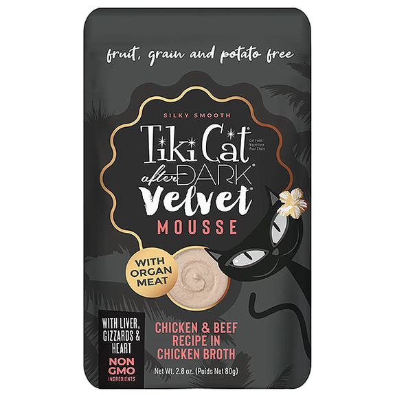 After Dark Velvet Mousse Chicken & Beef with Chicken Broth Grain-Free Wet Pouch Cat Food