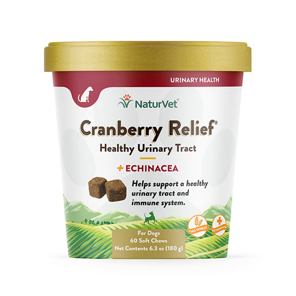 Cranberry Relief Healthy Urinary Tract Plus Echinacea Soft Chews Dog Supplements