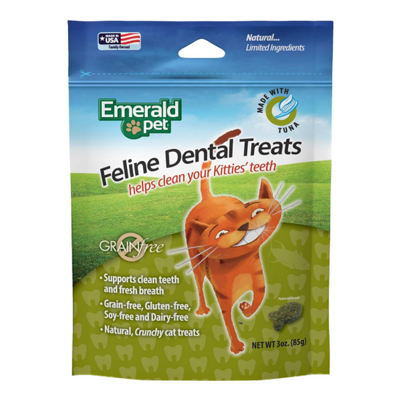 Feline Tuna Flavor Crunchy Dental Grain-Free Cat Treats