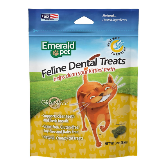Feline Turducky Flavor Crunchy Dental Grain-Free Cat Treats