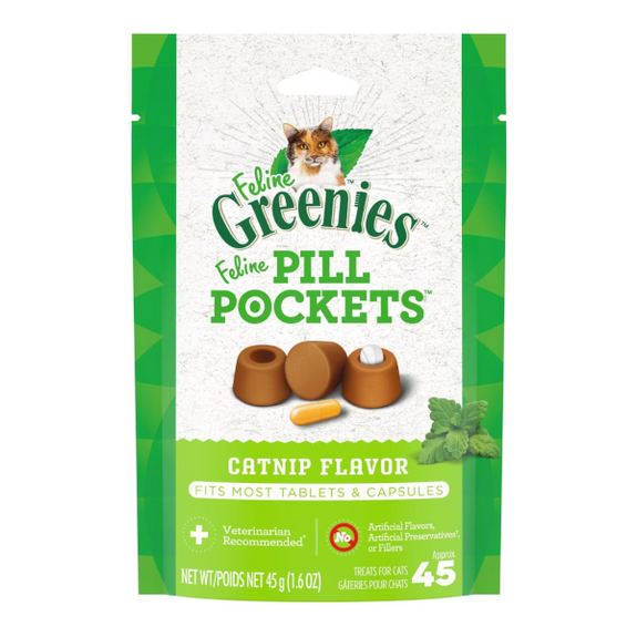Pill Pockets Feline Catnip Flavor Cat Treats
