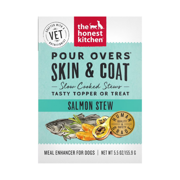 Functional Pour Overs Skin & Coat Salmon Stew Recipe Grain-Free Wet Food Topper for Dogs