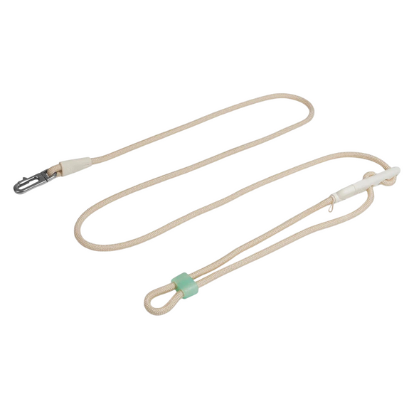 Hands-Free Adjustable Waist & Shoulder Rope Dog Leash Vanilla
