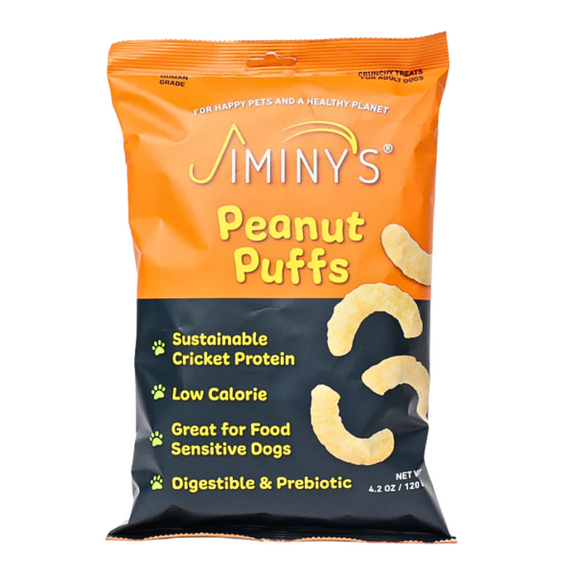 Peanut Puffs Lentil Cricket and Banana Crunchy Grain-Friendly Dog Treats