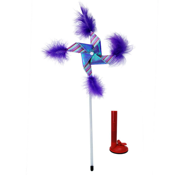 Connects Switch Teaser Wand Pinwheel Cat Toy