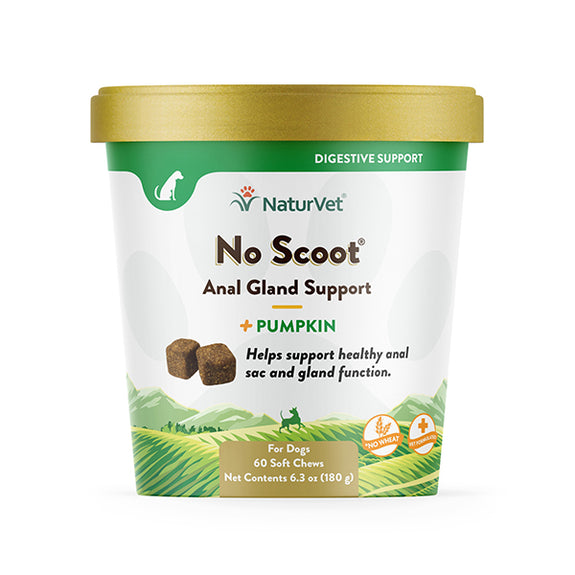 No Scoot Plus Pumpkin Bowel Support Soft Chews Dog Supplement