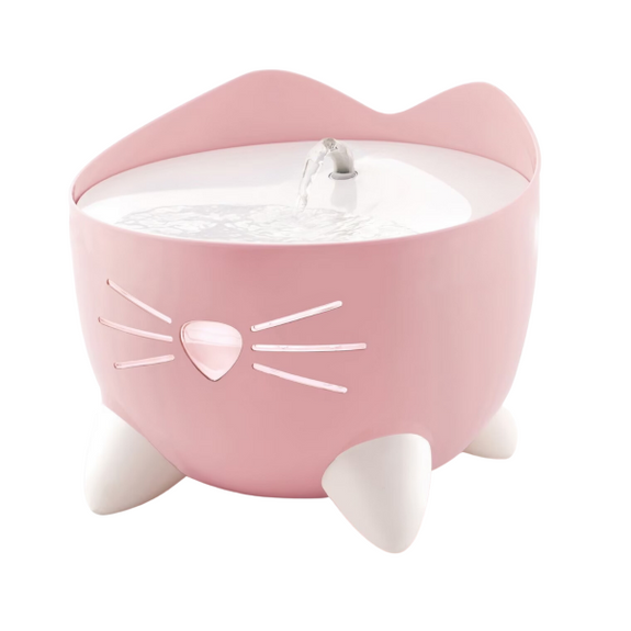 PIXI Stainless Steel Cat Water Fountain Pink