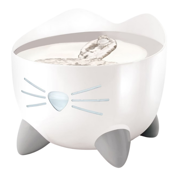 PIXI Stainless Steel Cat Water Fountain White