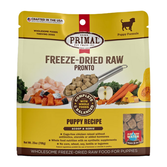 Pronto Chicken Beef & Salmon Puppy Recipe Freeze-Dried Raw Grain-Free Dog Food