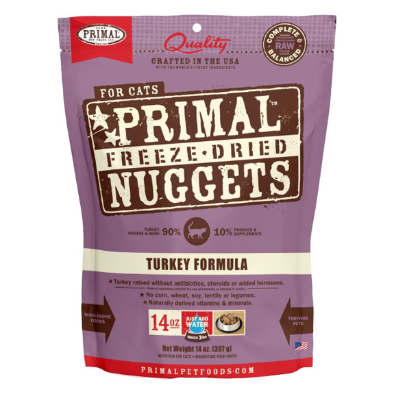 Nuggets Turkey Formula Freeze Dried Raw Grain-Free Cat Food