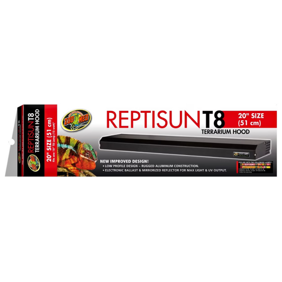 ReptiSun Terrarium Hood T8 Flourescent Lamp Fixture