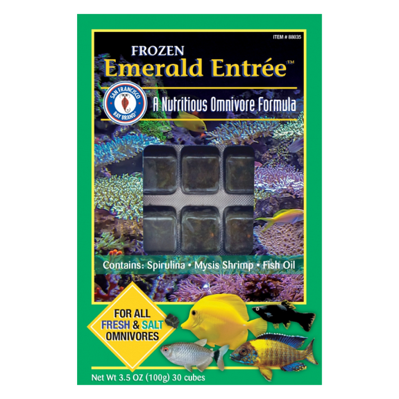 Emerald Entree Frozen Cubes Aquarium Omnivore Fish Food