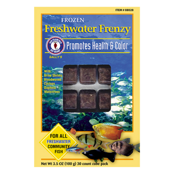 Freshwater Frenzy Frozen Cubes Aquarium Fish Food
