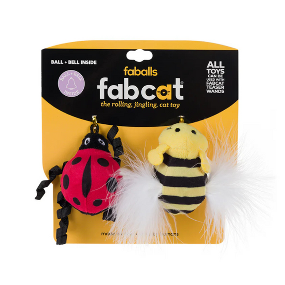 Faball Ladybug & Bumblebee Catnip Cat Toy