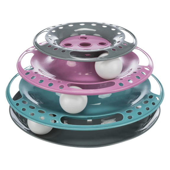 Catch The Balls Ball & Chase Cat Toy Multicolored