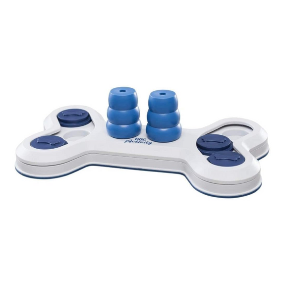 Flip Bone Puzzle Strategy Board Game Treat-Dispensing Dog Toy