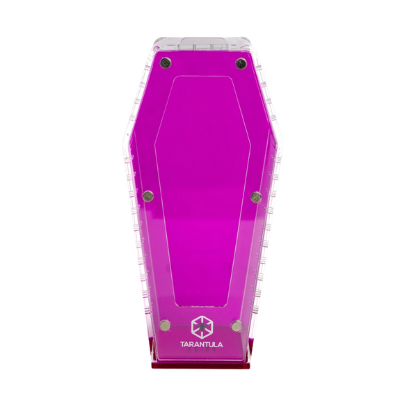 Coffin Crib Acrylic Invertebrate Enclosure Glitter Purple