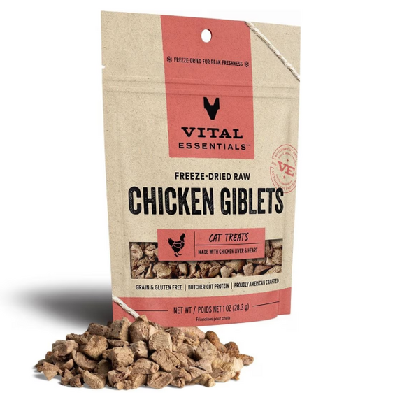 Vital Cat Chicken Giblets Freeze-Dried Grain-Free Cat Treats