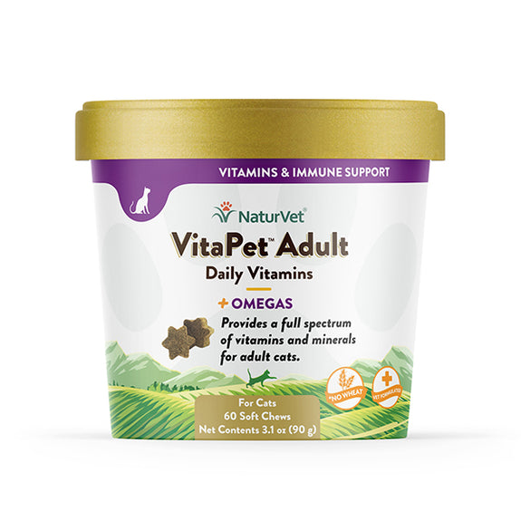 VitaPet Adult Daily Vitamins Plus Omegas Soft Chews Cat Supplements