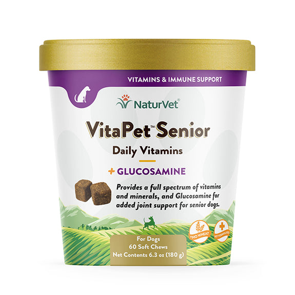 VitaPet Senior Daily Vitamins Plus Glucosamine Soft Chews Dog Supplement