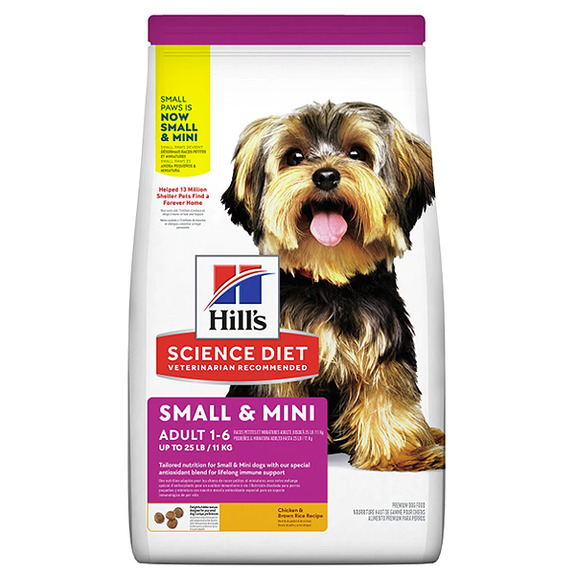 Adult 1 - 6 Small & Mini Chicken & Brown Rice Recipe Dry Dog Food