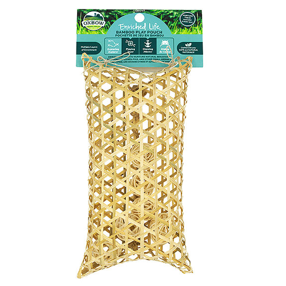 Enriched Life Bamboo Play Pouch Small Animal Enrichment Chew Toy
