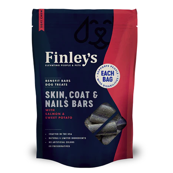 Benefit Bars Skin, Coat & Nails Salmon & Sweet Potato Soft Dog Treats