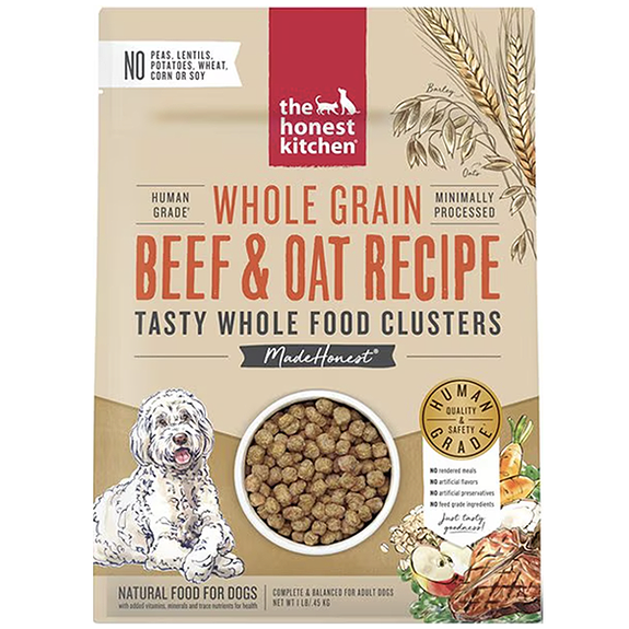 Whole Grain Beef & Oat Recipe Whole Food Clusters Dry Dog Food