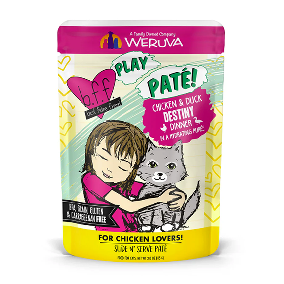 B.F.F. PLAY Destiny Chicken & Duck Dinner Pouch Grain-Free Wet Cat Food