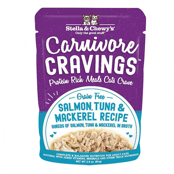 Carnivore Cravings Salmon, Tuna & Mackerel Recipe Wet Cat Food