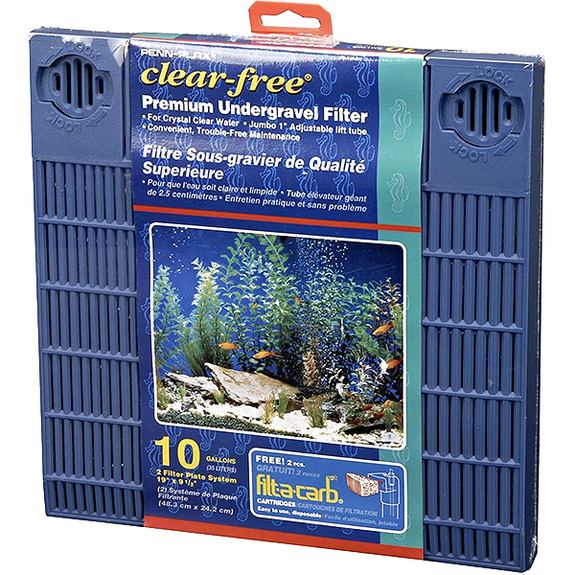 Clear-Free Premium Undergravel Aquarium Filter 10 Gallon