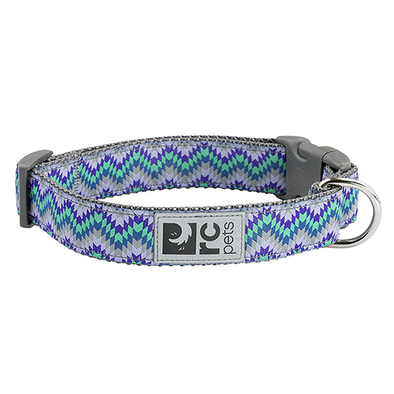 Buckle Clip Dog Collar Purple Maze