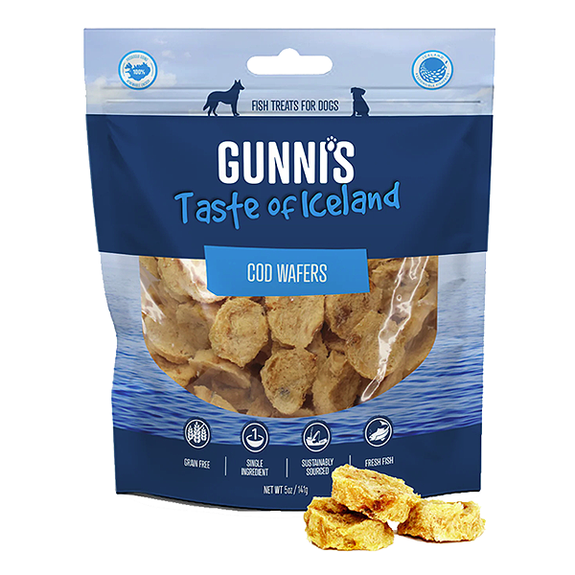 Cod Wafers Air Dried Single Ingredient Grain-Free Fish Dog Treats