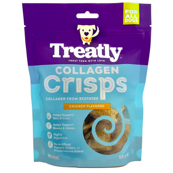 Collagen Crisps Made from Beefhide Chicken Flavored Dog Chews
