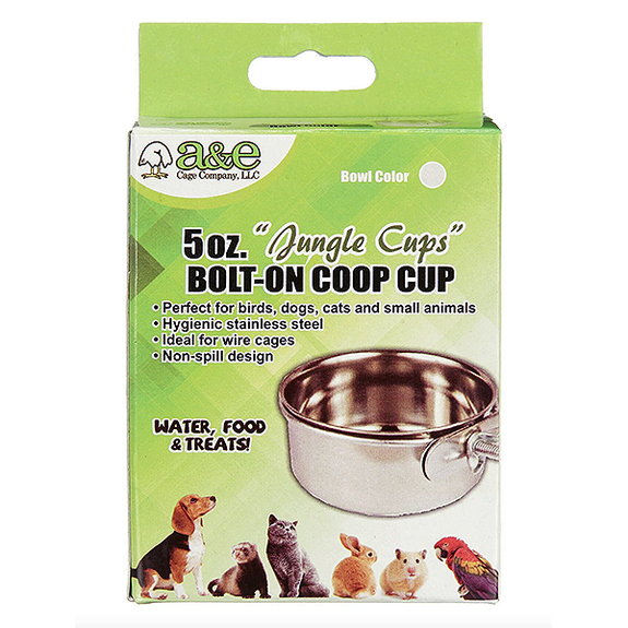 Stainless Steel Coop Cup for Birds & Small Animals