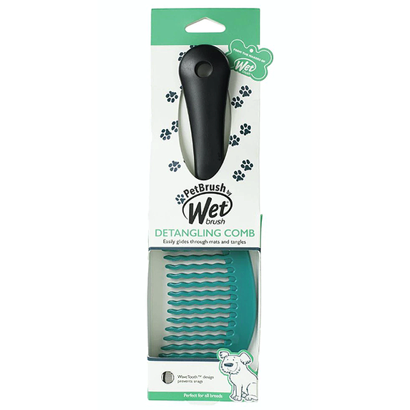 PetBrush Detangler Comb for Dogs Teal