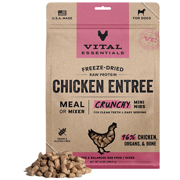 Chicken Crunchy Mini Nibs Freeze-Dried Grain-Free Dog Food