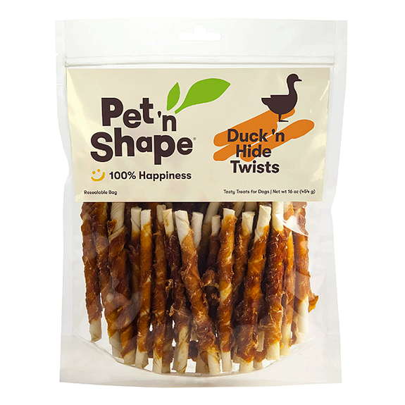 Duck 'n Hide Twists Chicken Dog Chews Grain-Free Rawhide Dog Chews