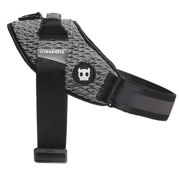 FlyHarness Lightweight Mesh Dog Harness Urban Grey & Black