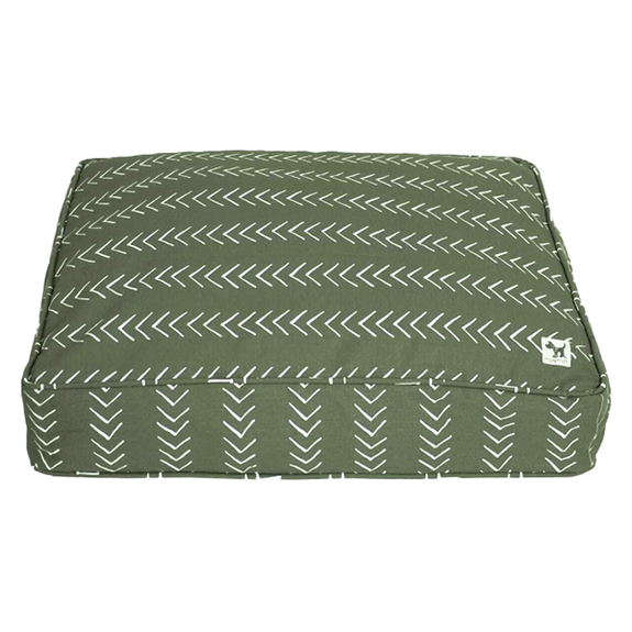 Duvet Dog Bed Cover Forever Young Light Green & White Pattern
