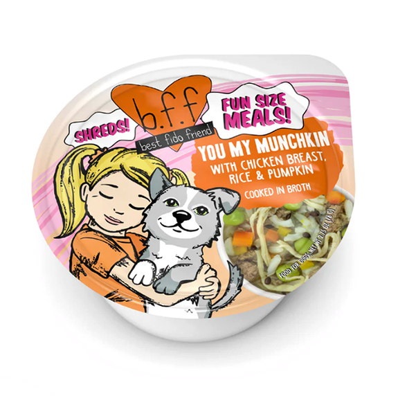 B.F.F. Fun Size Meals You My Munchkin Chicken Breast, Rice & Pumpkin Cup Wet Dog Food