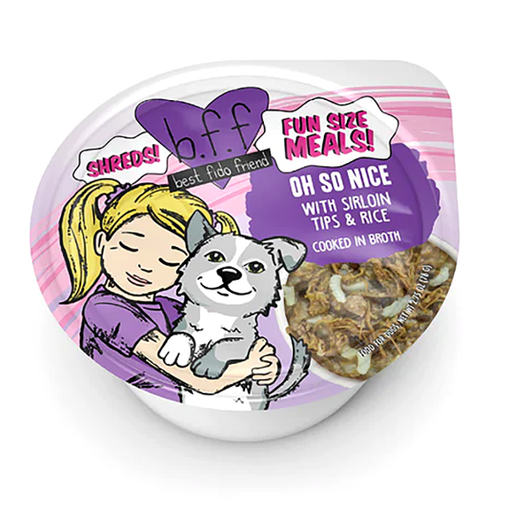 B.F.F. Fun Sized Meals Oh So Nice White Rice & Beef Sirloin Tips Cup Wet Dog Food