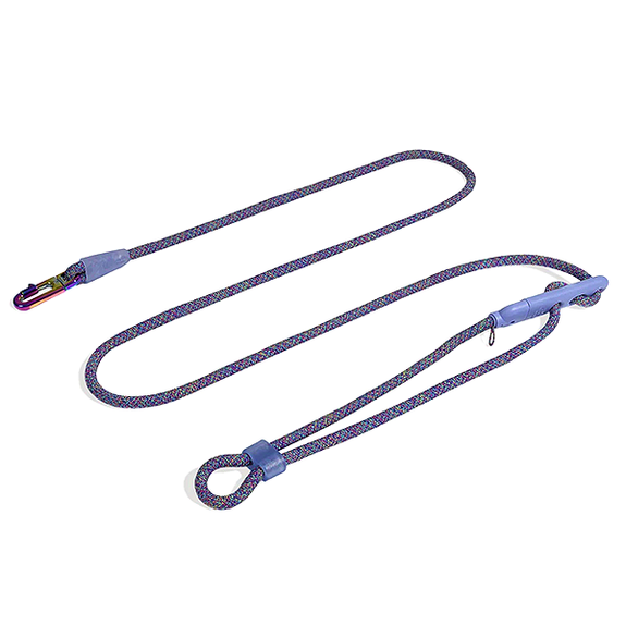 Hands-Free Adjustable Waist & Shoulder Rope Dog Leash Andromeda Purple