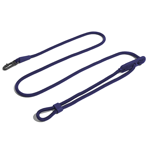 Hands-Free Adjustable Waist & Shoulder Rope Dog Leash Deep Blue