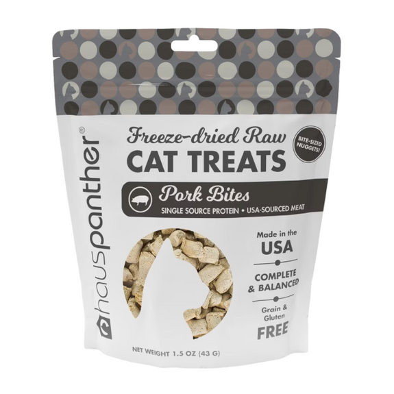 Freeze-Dried Raw Pork Bites Single Protein Grain-Free Cat Treats